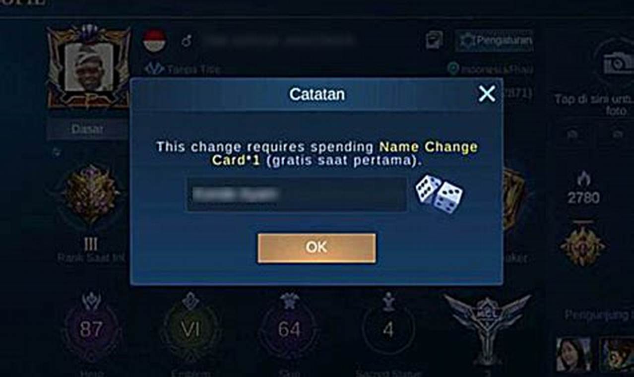 Ubah Nama Mobile Legend: Panduan Lengkap untuk Identitas Baru di Game